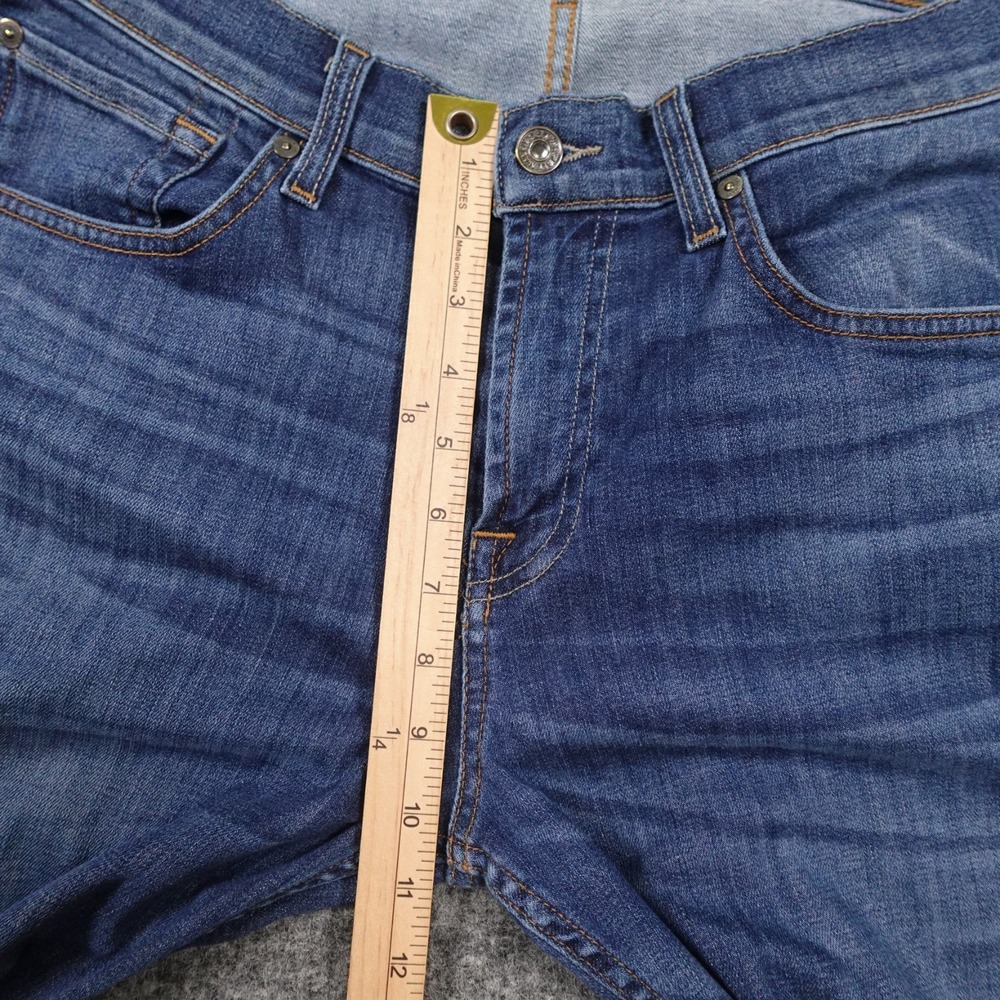 7 For All Mankind Carson Jeans Mens 33 Blue Denim Straight Leg Stretch - Picture 11 of 13